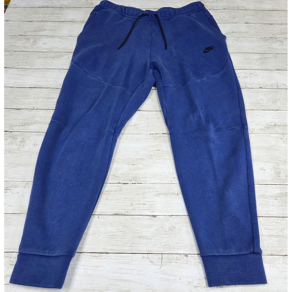 Nike Joggers Men Large Blue Tech Fleece CZ9918-455 Tapered Sweatpants